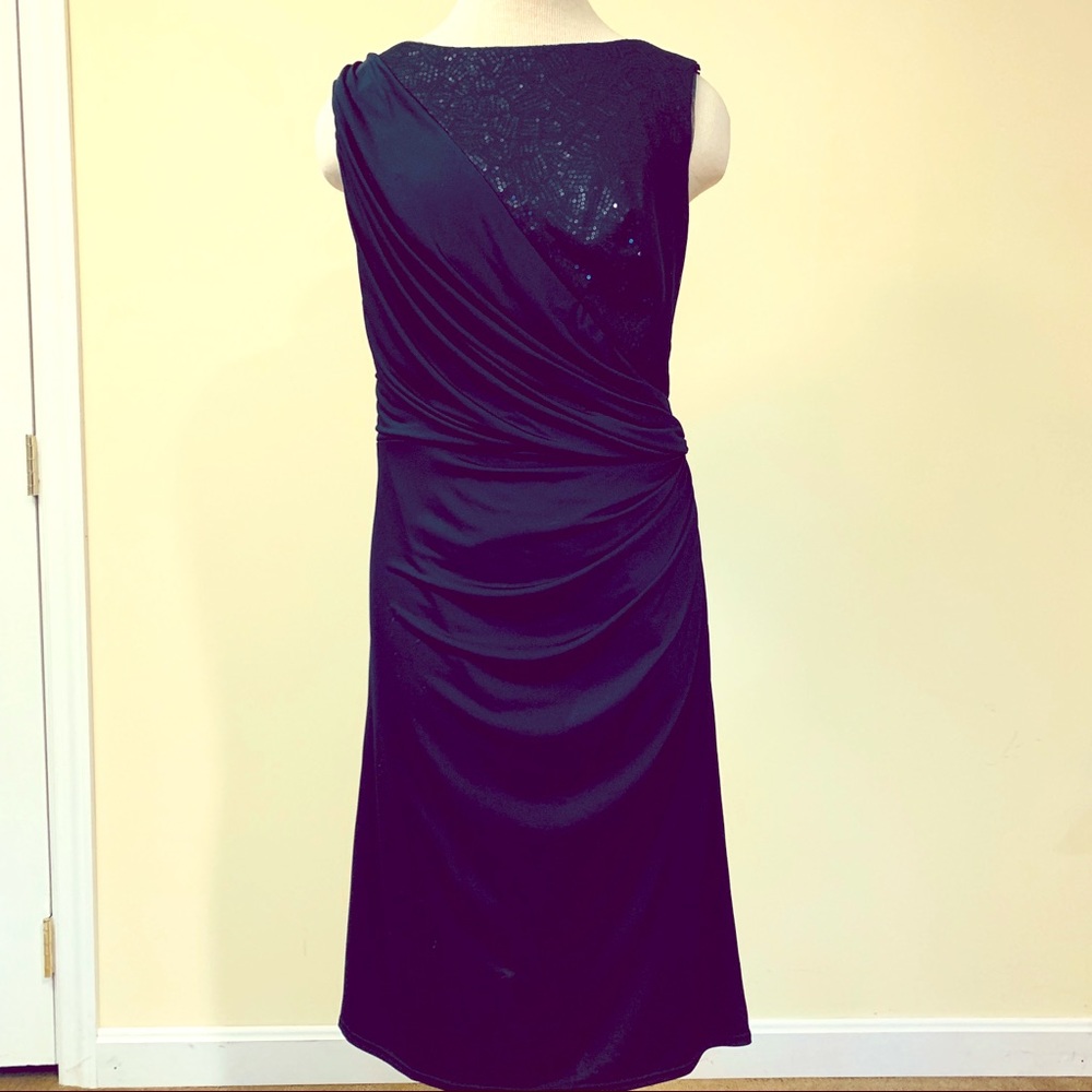 Tadashi Shoji Sparkle navy blue cocktail dress